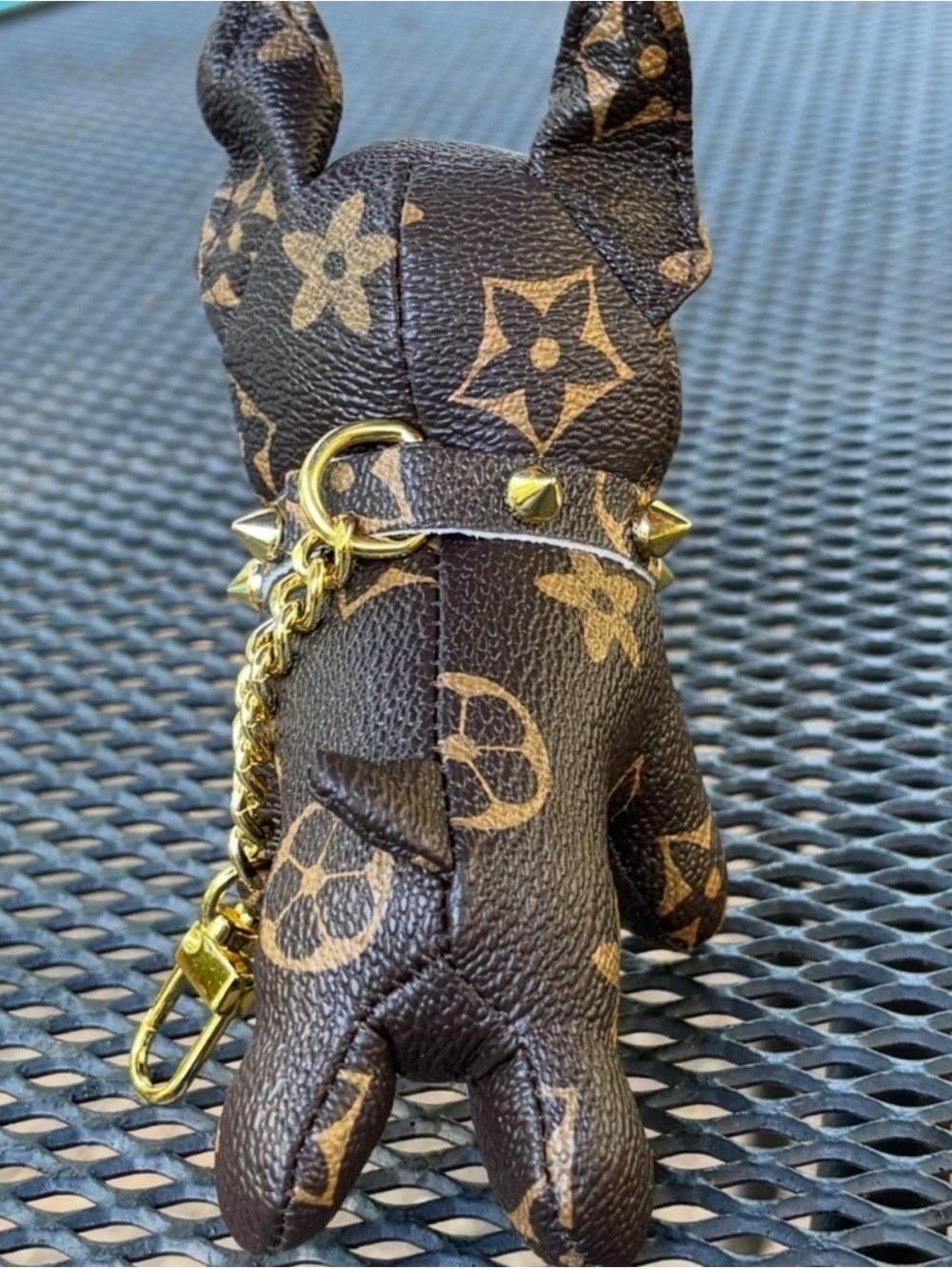 Bag charm/Keychain adorable Frenchie dogs with spiked collars! - Picture 5 of 6